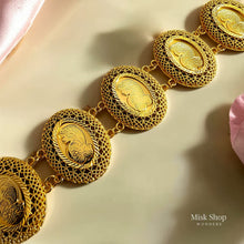 Ottoman style gold bracelet engraved design
