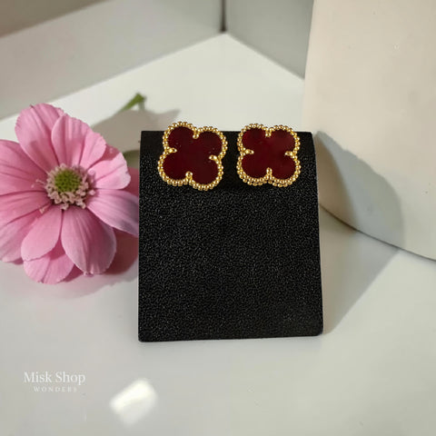 Van Cleef Inspired Earrings – Natural Mother of Pearl (Luxury Design)