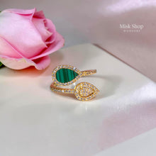 Natural Shell Teardrop Zircon Ring – Adjustable