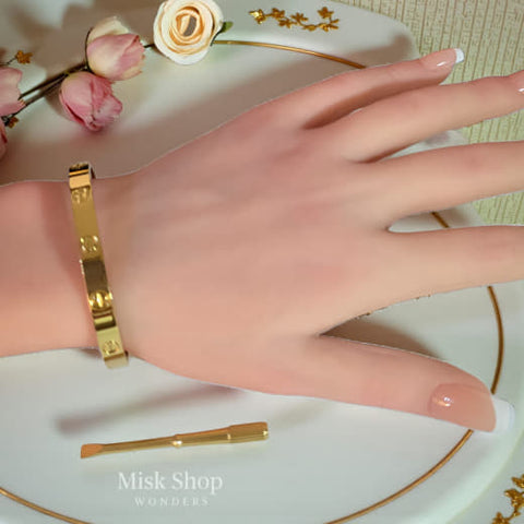 Gold love screw bangle with screwdriver thick design standard size
