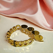Gold Plated Coin Chain Bracelet