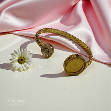 Gold Plated Coin Cuff Bracelet