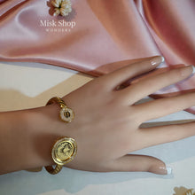 Gold Plated Coin Cuff Bracelet