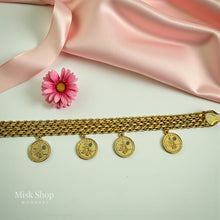 Gold Plated Ottoman Coin Shawl Chain Bracelet