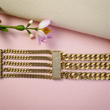 Wide Multi-Strand Chain Bracelet – Gold Plated