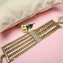 Wide Multi-Strand Chain Bracelet – Gold Plated