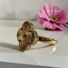 خاتم فان كليف مستوحى صدف طبيعي مع زيركون 5A فري سايز من Misk Shop