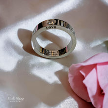 White Gold & Platinum Love Inspired Zircon Ring