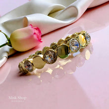 Gold Plated Elastic Gemstone Bracelets – Free Size