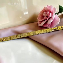 Adjustable love style bangle bracelet in gold and silver stainless steel with removable links