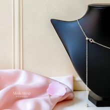 Adjustable zircon drop necklace set that can be worn as choker or longer, available in gold and silver