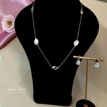 Women zircon necklace set gold plated European inspired design
