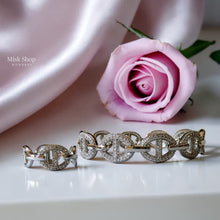 طقم اسوارة وخاتم ستايل APM مطلي ذهب مرصع زيركون 5A من Misk Shop