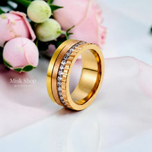 Boucheron-inspired gold and rose gold zirconia ring