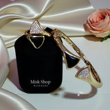 Gold Plated Geometric Bracelet & Ring Set Inspired Design