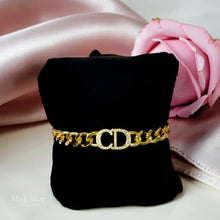 21K gold plated letter chain bracelet elegant jewelry

