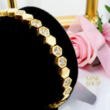 Adjustable Chaumet-inspired zircon bracelet with extension chain