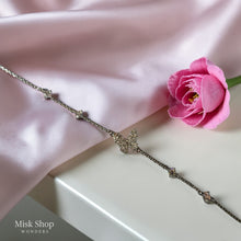 سنسال فراشة مرصع زركون ذهبي وفضي من Misk Shop