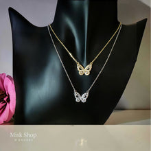 سنسال فراشة مرصع زركون ذهبي وفضي من Misk Shop
