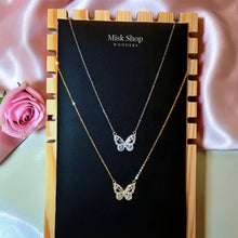 سنسال فراشة مرصع زركون ذهبي وفضي من Misk Shop