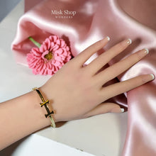 اسوارة تصميم H كلاسيك مطلية ذهب عيار 18 أو فضي لامع من Misk Shop