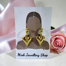حلق قلب متدلّي مطلي ذهب من Misk Shop