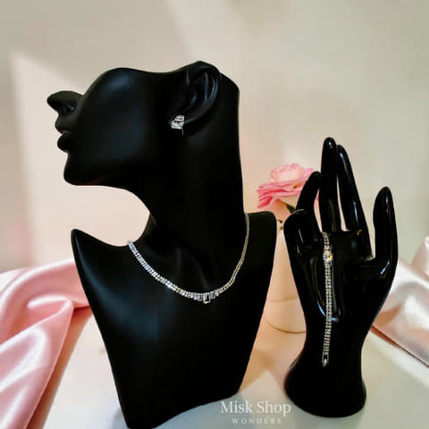Elegant Minimal Zircon Bridal Jewelry Set