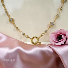 سنسال زيركون بأشكال هندسية مع قفل دائري أمامي من Misk Shop