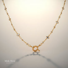 سنسال زيركون بأشكال هندسية مع قفل دائري أمامي من Misk Shop