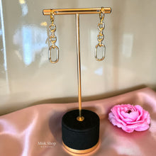 Elegant gold plated chain jewelry set with necklace bracelet and earrings displayed from Misk Shop
