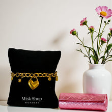 Elegant Heart Jewelry Set (Necklace & Bracelet) 18K Gold Plated Stainless Steel – Adjustable Bracelet