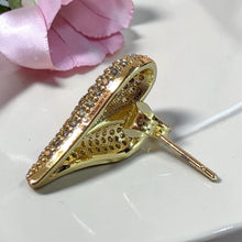 حلق قلب مرصع زيركون مطلي ذهب من Misk Shop