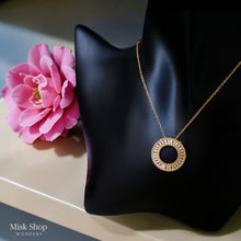 طقم دائري فاخر مطلي ذهب عيار 21 مرصع بزيركون لامع من Misk Shop