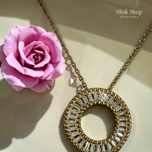 طقم دائري فاخر مطلي ذهب عيار 21 مرصع بزيركون لامع من Misk Shop