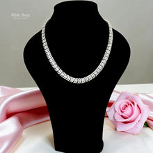Luxury classic zircon jewelry set with necklace, earrings, bracelet, and free-size ring for elegant bridal and formal occasions