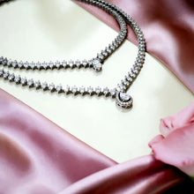 Luxury layered zircon jewelry set with double-layer necklace, earrings, bracelet, and free-size ring for elegant bridal and formal occasions