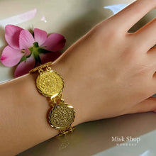 21K gold plated coin style bracelet from Misk Shop