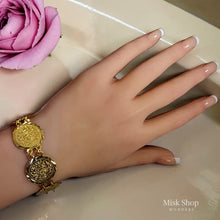 21K gold plated coin style bracelet from Misk Shop