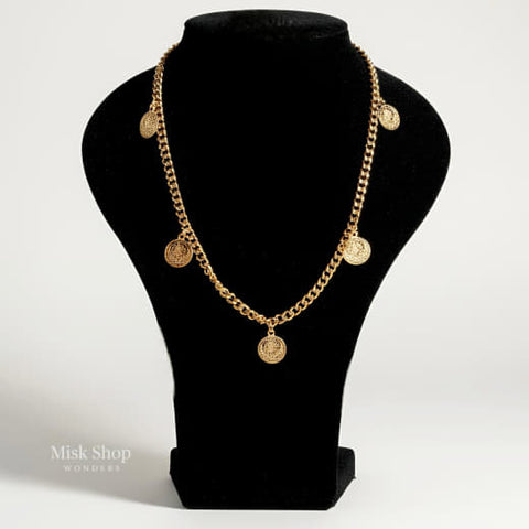 21K gold plated coin chain necklace from Misk Shop