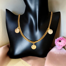 21K gold plated coin chain necklace from Misk Shop