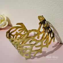 Gold plated coral inspired bracelet for women
