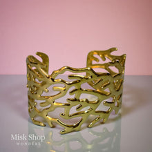 Gold plated coral inspired bracelet for women
