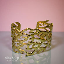 Gold plated coral inspired bracelet for women
