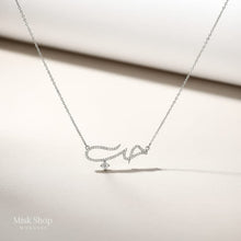 Arabic love necklace with zircon stones from Misk Shop
