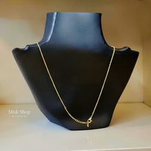 Gold plated letter necklace with zircon detail from Misk Shop