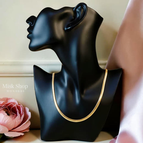 18K gold plated wide snake chain necklace from Misk Shop
