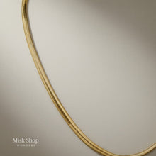 18K gold plated wide snake chain necklace from Misk Shop