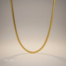 18K gold plated wide snake chain necklace from Misk Shop