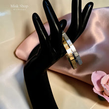 Love inspired bangle gold plated and rhodium plated bracelet
