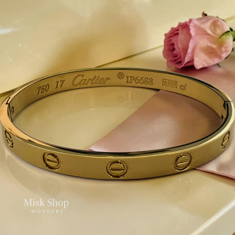 Love inspired bangle gold plated and rhodium plated bracelet
